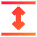 Line Arrow Expand Vertical Icon from Sharp Gradient Set