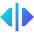 Triangle Arrow Move Horizontal Icon from Sharp Gradient Set