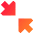 Triangle Arrow Shrink Diagonal 2 Icon from Sharp Gradient Set