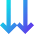 Double Line Arrow Down Icon from Sharp Gradient Set