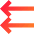 Double Line Arrow Left Icon from Sharp Gradient Set