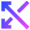 Line Arrow Crossover Left Icon from Sharp Gradient Set