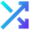 Line Arrow Crossover Right Icon from Sharp Gradient Set