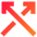 Line Arrow Crossover Up Icon from Sharp Gradient Set