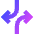 Line Arrow Dodge 1 Icon from Sharp Gradient Set