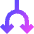 Line Arrow Split Down 1 Icon from Sharp Gradient Set