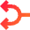 Line Arrow Split Left 1 Icon from Sharp Gradient Set