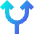 Line Arrow Split Up 1 Icon from Sharp Gradient Set