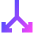 Line Arrow Split Vertical Down 2 Icon from Sharp Gradient Set