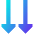 Double Triangle Arrow Down Icon from Sharp Gradient Set