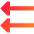 Double Triangle Arrow Left Icon from Sharp Gradient Set