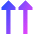 Double Triangle Arrow Up Icon from Sharp Gradient Set