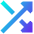 Triangle Arrow Crossover Right Icon from Sharp Gradient Set