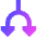 Triangle Arrow Split Down 1 Icon from Sharp Gradient Set