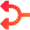 Triangle Arrow Split Left 1 Icon from Sharp Gradient Set
