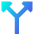 Triangle Arrow Split Vertical Up 2 Icon from Sharp Gradient Set