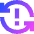 Line Arrow Synchronize Warning Icon from Sharp Gradient Set