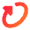 Triangle Arrow Rotate Diagonal Right 1 Icon from Sharp Gradient Set