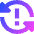 Triangle Arrow Synchronize Warning Icon from Sharp Gradient Set