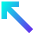 Diagonal Line Arrow Upper Left Icon from Sharp Gradient Set