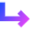 Line Arrow Bend Down Right Icon from Sharp Gradient Set