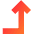 Line Arrow Bend Right Up Icon from Sharp Gradient Set