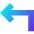 Line Arrow Bend Up Left Icon from Sharp Gradient Set