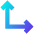 Line Arrow Bottom Left Corner Icon from Sharp Gradient Set