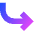 Line Arrow Curve Down Right Icon from Sharp Gradient Set