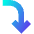Line Arrow Curve Right Down Icon from Sharp Gradient Set
