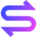 Line Arrow Curvy Both Direction 1 Icon from Sharp Gradient Set