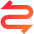 Line Arrow Curvy Both Direction 2 Icon from Sharp Gradient Set
