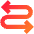 Line Arrow Curvy Both Direction 3 Icon from Sharp Gradient Set