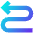 Line Arrow Curvy Left Up Icon from Sharp Gradient Set