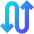 Line Arrow Curvy Up Down 3 Icon from Sharp Gradient Set