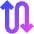 Line Arrow Curvy Up Down 4 Icon from Sharp Gradient Set