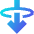 Line Arrow Elipse Down Icon from Sharp Gradient Set