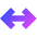 Line Arrow Horizontal Icon from Sharp Gradient Set