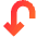Line Arrow Turn Down Left Icon from Sharp Gradient Set
