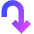Line Arrow Turn Down Right Icon from Sharp Gradient Set