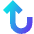 Line Arrow Turn Up Left Icon from Sharp Gradient Set
