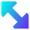 Diagonal Triangle Arrow 2 Icon from Sharp Gradient Set
