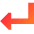 Triangle Arrow Bend Down Left Icon from Sharp Gradient Set
