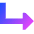 Triangle Arrow Bend Down Right Icon from Sharp Gradient Set