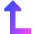Triangle Arrow Bend Left Up Icon from Sharp Gradient Set