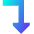 Triangle Arrow Bend Right Down Icon from Sharp Gradient Set
