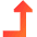 Triangle Arrow Bend Right Up Icon from Sharp Gradient Set