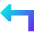 Triangle Arrow Bend Up Left Icon from Sharp Gradient Set