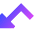 Triangle Arrow Bounce Down Left Icon from Sharp Gradient Set