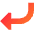 Triangle Arrow Curve Down Left Icon from Sharp Gradient Set